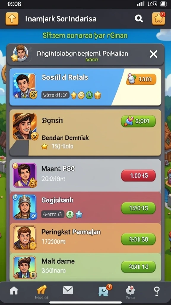 Screenshot menunjukkan interaksi pemain dalam komunitas yang aktif.