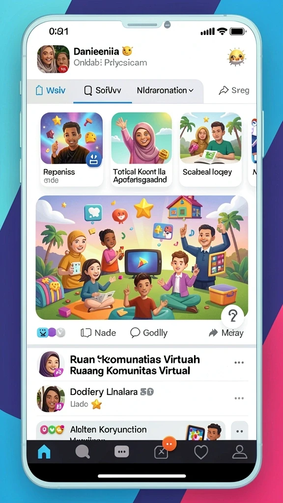 Tampilan karakter yang beragam dan menarik.