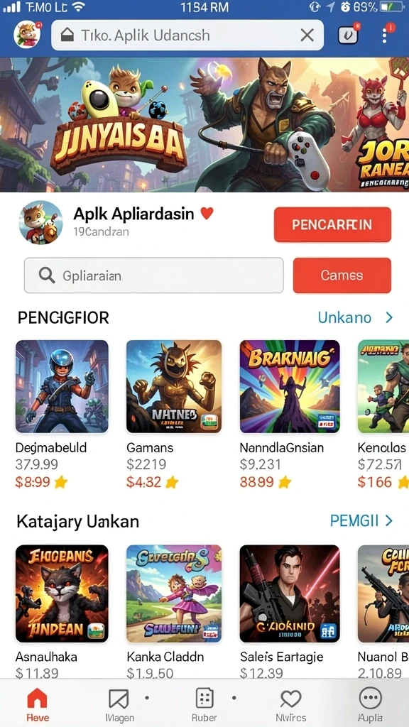 Tampilan antarmuka aplikasi yang ramah pengguna.