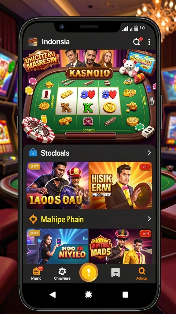 Tampilan awal aplikasi KINGDOMTOTO yang menarik.