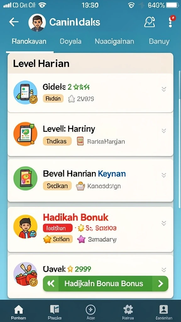 Tampilan antarmuka yang user-friendly.