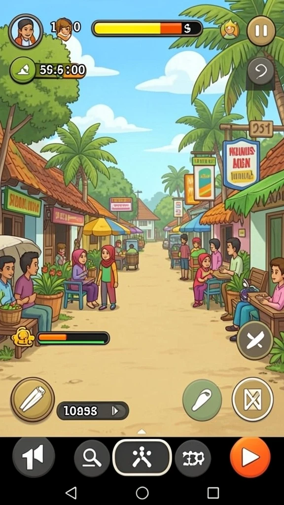 Screenshot menampilkan karakter utama dalam pertempuran epik.