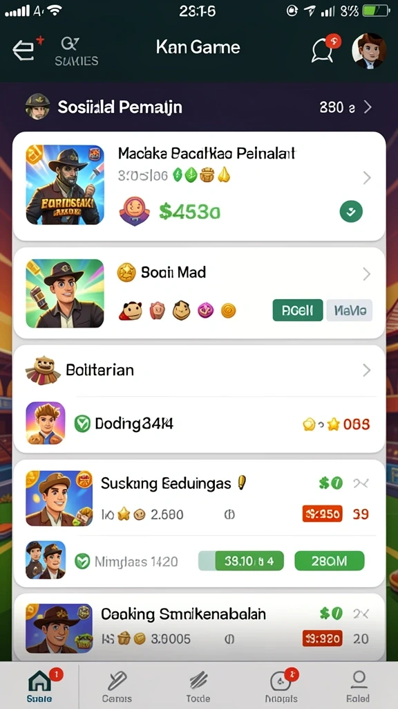 Screenshot menunjukkan peta yang luas dan detail lingkungan.