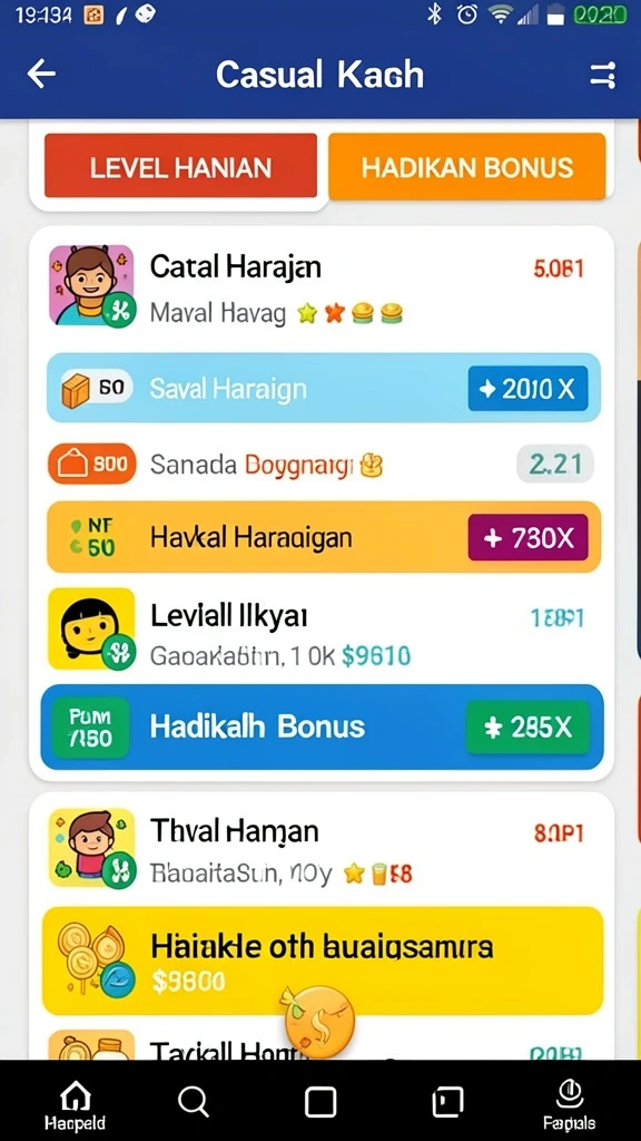 Tampilan awal dengan karakter-karakter menarik.