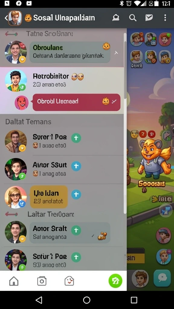 Fitur interaksi sosial yang menarik untuk pemain.