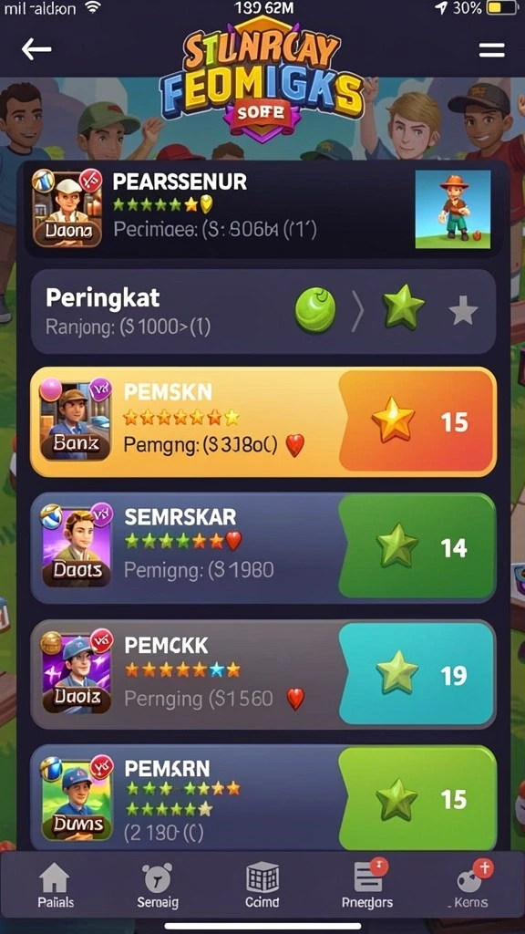 Tampilan menu utama yang stylish dan intuitif.