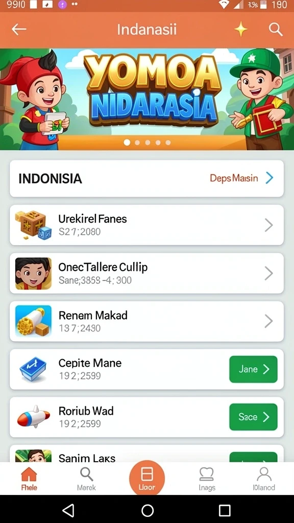 Karakter yang bisa dipilih dengan beragam kemampuan.