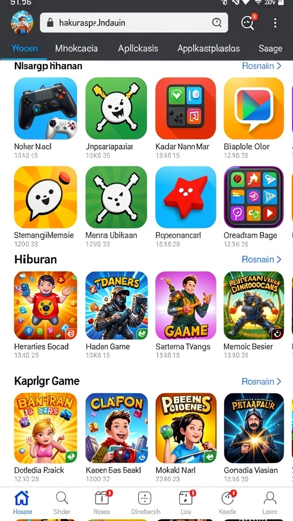 Variety permainan yang menantang dan seru.